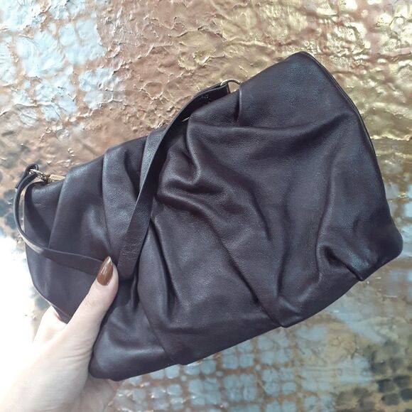 Nwot Zara Genuine Leather Burgundy Mini Bag - Picture 13 of 16